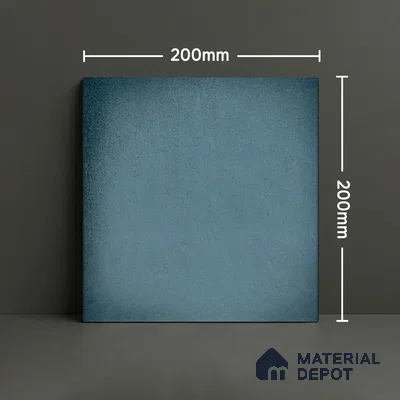 Subway Wall & Floor Tile TL 05270 B Lava Plain Cobalt 8 x 8 inch Vitrified Matte Finish - 8 mm | 32 Random Faces | Suitable for Accent / Feature Walls, Bathroom, Kitchen Wall & Backsplashes | Please Expect a Slight Variation of Pattern (Sample)