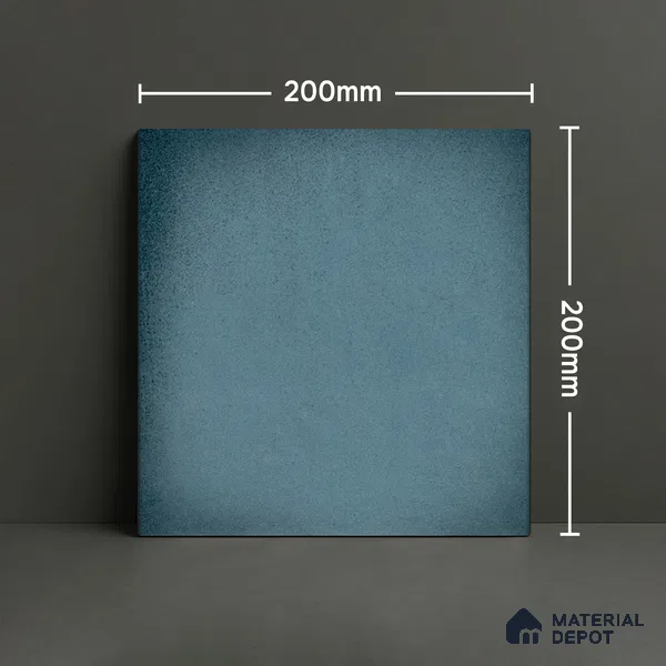 Subway Wall & Floor Tile TL 05270 B Lava Plain Cobalt 8 x 8 inch Vitrified Matte Finish - 8 mm | 32 Random Faces | Suitable for Accent / Feature Walls, Bathroom, Kitchen Wall & Backsplashes | Please Expect a Slight Variation of Pattern (Sample)