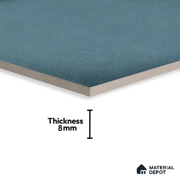 Subway Wall & Floor Tile TL 05270 B Lava Plain Cobalt 8 x 8 inch Vitrified Matte Finish - 8 mm | 32 Random Faces | Suitable for Accent / Feature Walls, Bathroom, Kitchen Wall & Backsplashes | Please Expect a Slight Variation of Pattern (Sample)