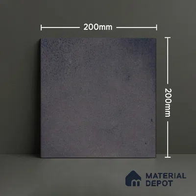 Subway Solid Wall & Floor Tile TL 05270 C Lava Plain Grigio 8 x 8 inch Vitrified Matte Finish - 8 mm | 32 Random Faces | Suitable for Accent / Feature Walls, Bathroom, Kitchen Wall & Backsplashes | Please Expect a Slight Variation of Pattern