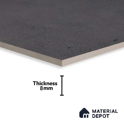 Subway Solid Wall & Floor Tile TL 05270 C Lava Plain Grigio 8 x 8 inch Vitrified Matte Finish - 8 mm | 32 Random Faces | Suitable for Accent / Feature Walls, Bathroom, Kitchen Wall & Backsplashes | Please Expect a Slight Variation of Pattern
