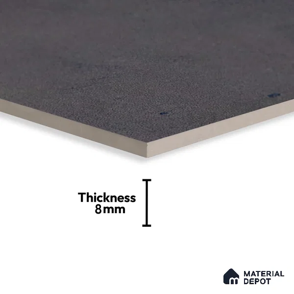 Subway Solid Wall & Floor Tile TL 05270 C Lava Plain Grigio 8 x 8 inch Vitrified Matte Finish - 8 mm | 32 Random Faces | Suitable for Accent / Feature Walls, Bathroom, Kitchen Wall & Backsplashes | Please Expect a Slight Variation of Pattern