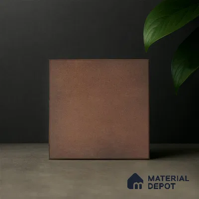 Subway Solid Wall & Floor Tile TL 05270 D Lava Plain Brownie 8 x 8 inch Vitrified Matte Finish - 8 mm | Suitable for Accent / Feature Walls, Bathroom, Kitchen Wall & Backsplashes | Please Expect a Slight Variation of Pattern (Sample)