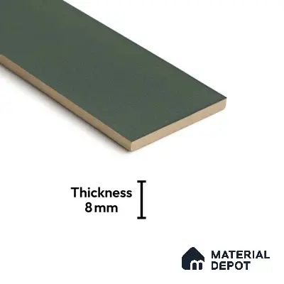 Subway Solid Wall Tile TL 05230 B Sheen Fern Olive 12 x 3 inch Vitrified Matte Finish - 8 mm | 21 Random Faces | Suitable for Accent / Feature Walls, Bathroom, Kitchen Wall & Backsplashes