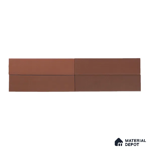 Subway Solid Wall Tile TL 05230 Sheen Teracotta 12 x 3 inch Vitrified Matte Finish - 8 mm | 21 Random Faces | Suitable for Accent / Feature Walls, Bathroom, Kitchen Wall & Backsplashes