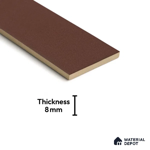 Subway Solid Wall Tile TL 05230 Sheen Teracotta 12 x 3 inch Vitrified Matte Finish - 8 mm | 21 Random Faces | Suitable for Accent / Feature Walls, Bathroom, Kitchen Wall & Backsplashes