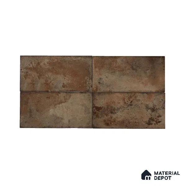 Subway Stone Wall Tile TL 05239 B Relics Blitz Bistre 12 x 6 inch Vitrified Glossy Finish - 8 mm | 56 Random Faces | Suitable for Accent / Feature Walls, Bathroom, Kitchen Wall & Backsplashes (Sample)
