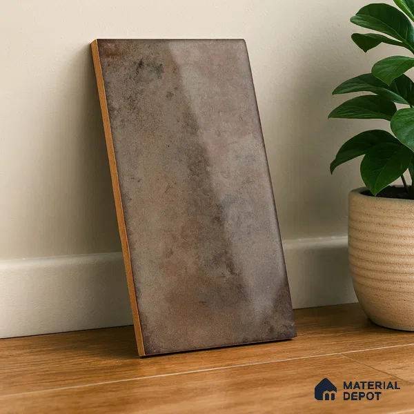 Subway Stone Wall Tile TL 05239 B Relics Blitz Bistre 12 x 6 inch Vitrified Glossy Finish - 8 mm | 56 Random Faces | Suitable for Accent / Feature Walls, Bathroom, Kitchen Wall & Backsplashes (Sample)