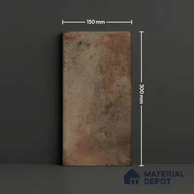 Subway Stone Wall Tile TL 05239 B Relics Blitz Bistre 12 x 6 inch Vitrified Glossy Finish - 8 mm | 56 Random Faces | Suitable for Accent / Feature Walls, Bathroom, Kitchen Wall & Backsplashes (Sample)