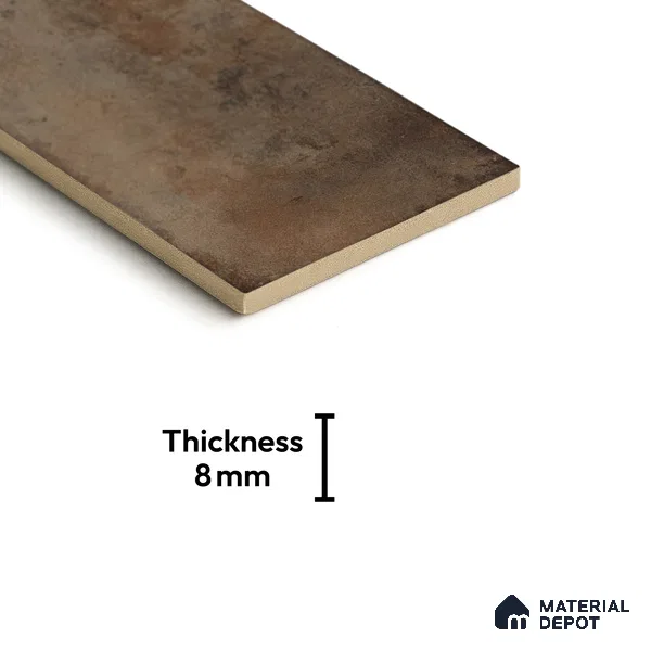 Subway Stone Wall Tile TL 05239 B Relics Blitz Bistre 12 x 6 inch Vitrified Glossy Finish - 8 mm | 56 Random Faces | Suitable for Accent / Feature Walls, Bathroom, Kitchen Wall & Backsplashes (Sample)