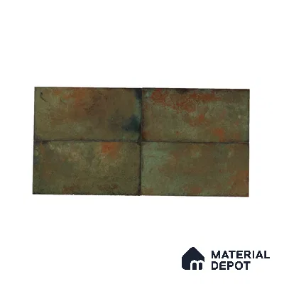 Subway Stone Wall Tile TL 05239 C Relics Mint 12 x 6 inch Vitrified Glossy Finish - 8 mm | 56 Random Faces | Suitable for Accent / Feature Walls, Bathroom, Kitchen Wall & Backsplashes (Sample)