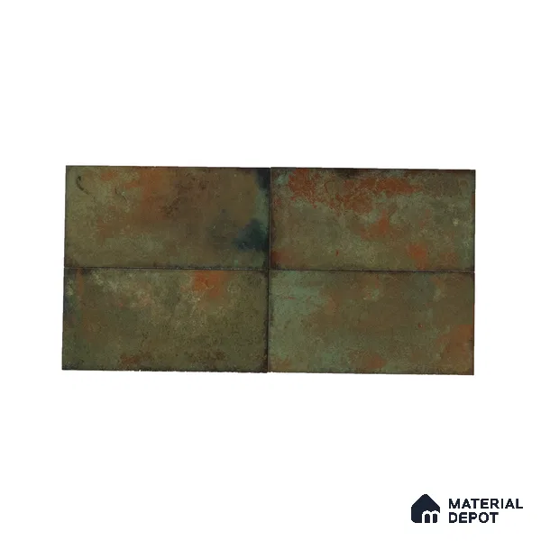 Subway Stone Wall Tile TL 05239 C Relics Mint 12 x 6 inch Vitrified Glossy Finish - 8 mm | 56 Random Faces | Suitable for Accent / Feature Walls, Bathroom, Kitchen Wall & Backsplashes (Sample)