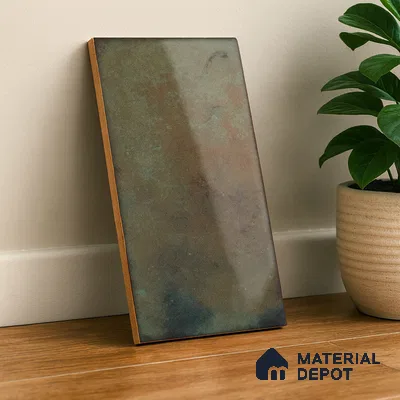 Subway Stone Wall Tile TL 05239 C Relics Mint 12 x 6 inch Vitrified Glossy Finish - 8 mm | 56 Random Faces | Suitable for Accent / Feature Walls, Bathroom, Kitchen Wall & Backsplashes (Sample)