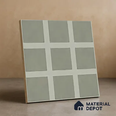 Moroccan Wall & Floor Tile TL 06047 B Doric Sage Decor 200 x 200 mm Vitrified Matte Finish - 9 mm | Ideal For Living Room, Bathroom, Kitchen | 2 mm Spacer is Mandatory | Please Expect a Slight Variation of Pattern (Sample)