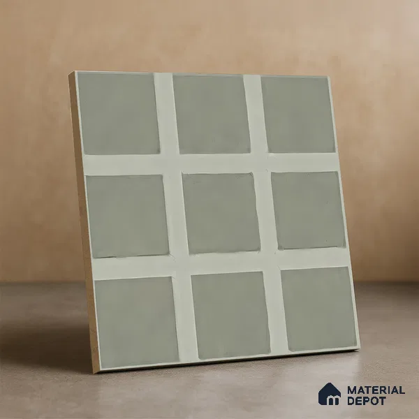 Moroccan Wall & Floor Tile TL 06047 B Doric Sage Decor 200 x 200 mm Vitrified Matte Finish - 9 mm | Ideal For Living Room, Bathroom, Kitchen | 2 mm Spacer is Mandatory | Please Expect a Slight Variation of Pattern (Sample)