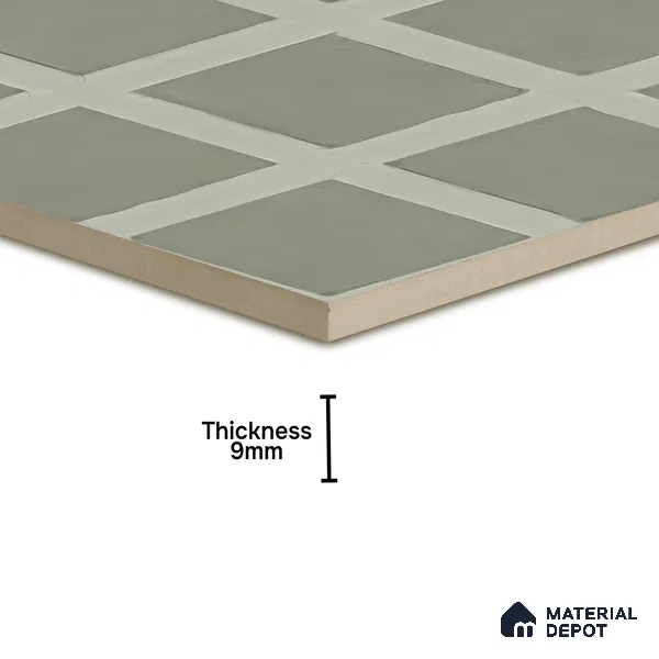 Moroccan Wall & Floor Tile TL 06047 B Doric Sage Decor 200 x 200 mm Vitrified Matte Finish - 9 mm | Ideal For Living Room, Bathroom, Kitchen | 2 mm Spacer is Mandatory | Please Expect a Slight Variation of Pattern (Sample)