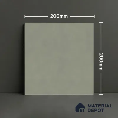 Subway Wall & Floor Tile TL 06047 Doric Sage Plain 200 x 200 mm Vitrified Matte Finish - 9 mm | Ideal For Bathroom, Kitchen | 2 mm Spacer is Mandatory | Please Expect a Slight Variation of Pattern (Sample)