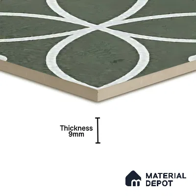 Moroccan Wall & Floor Tile TL 06054 B Greek Decor 200 x 200 mm Vitrified Matte Finish - 9 mm | Ideal For Living Room, Bathroom, Kitchen | 2 mm Spacer is Mandatory | Please Expect a Slight Variation of Pattern (Sample)
