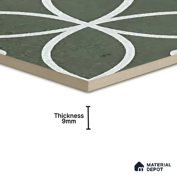 Moroccan Wall & Floor Tile TL 06054 B Greek Decor 200 x 200 mm Vitrified Matte Finish - 9 mm | Ideal For Living Room, Bathroom, Kitchen | 2 mm Spacer is Mandatory | Please Expect a Slight Variation of Pattern (Sample)
