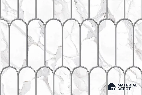 Patterned Wall Tile  TL 06242  18 x 12 inch - Ceramic Glossy Finish -7 mm  | Suitable for Kitchen