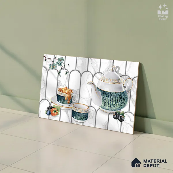 Patterned Tile TL 06242 C 5021 K1 18 x 12 inch Ceramic Glossy Finish - 7 mm
