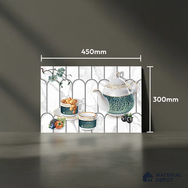 Patterned Tile TL 06242 C 5021 K1 18 x 12 inch Ceramic Glossy Finish - 7 mm