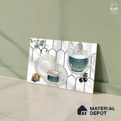 Patterned Tile TL 06242 D 5021 K2 18 x 12 inch Ceramic Glossy Finish - 7 mm