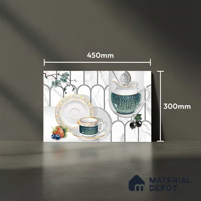 Patterned Tile TL 06242 D 5021 K2 18 x 12 inch Ceramic Glossy Finish - 7 mm