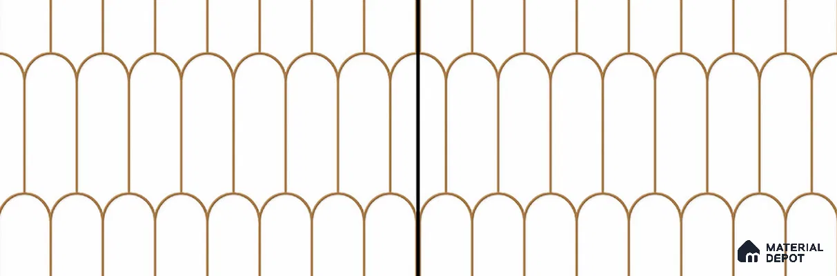 Budget Friendly Subway Wall Tile Value For Money TL 06244  18 x 12 inch - Ceramic Glossy Finish -7 mm  | Suitable for Kitchen & Bathroom