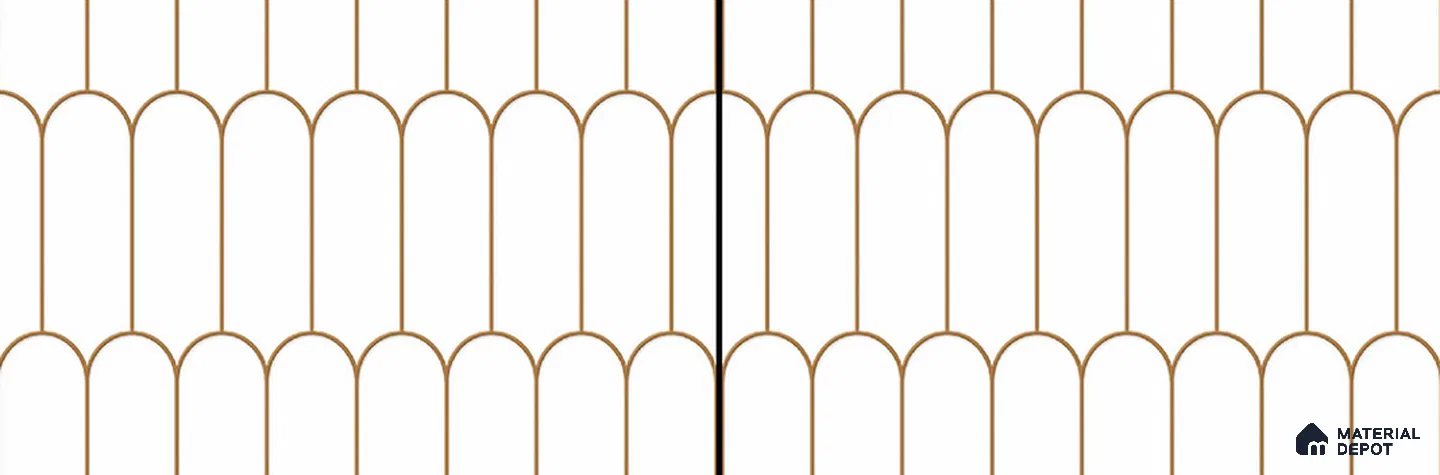 Budget Friendly Subway Wall Tile Value For Money TL 06244  18 x 12 inch - Ceramic Glossy Finish -7 mm  | Suitable for Kitchen & Bathroom