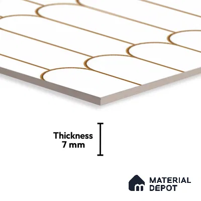 Budget Friendly Subway Wall Tile Value For Money TL 06244  18 x 12 inch - Ceramic Glossy Finish -7 mm  | Suitable for Kitchen & Bathroom
