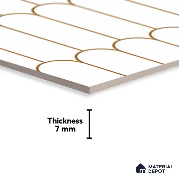 Budget Friendly Subway Wall Tile Value For Money TL 06244  18 x 12 inch - Ceramic Glossy Finish -7 mm  | Suitable for Kitchen & Bathroom