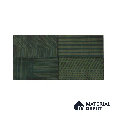 Subway Wall Tile TL 05236 N Coastal Coatings Foliage Decor 12 x 6 inch Vitrified Glossy Finish - 8 mm | 12 Random Faces | Suitable for Accent / Feature Walls, Bathroom, Kitchen Wall & Backsplashes (Sample)