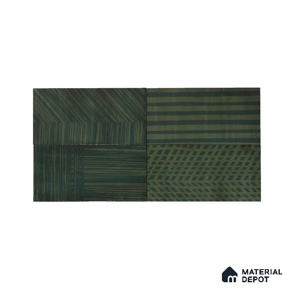 Subway Wall Tile TL 05236 N Coastal Coatings Foliage Decor 12 x 6 inch Vitrified Glossy Finish - 8 mm | 12 Random Faces | Suitable for Accent / Feature Walls, Bathroom, Kitchen Wall & Backsplashes (Sample)