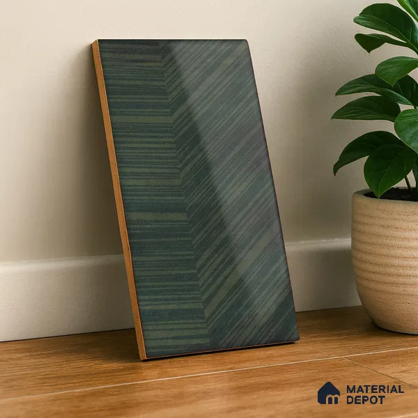 Subway Wall Tile TL 05236 N Coastal Coatings Foliage Decor 12 x 6 inch Vitrified Glossy Finish - 8 mm | 12 Random Faces | Suitable for Accent / Feature Walls, Bathroom, Kitchen Wall & Backsplashes (Sample)