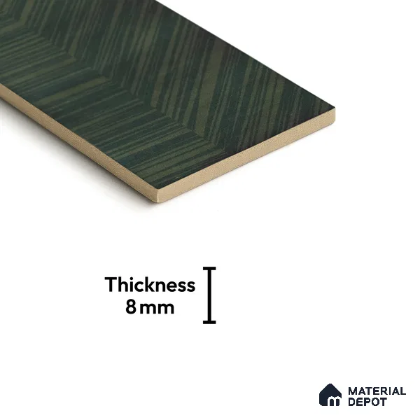 Subway Wall Tile TL 05236 N Coastal Coatings Foliage Decor 12 x 6 inch Vitrified Glossy Finish - 8 mm | 12 Random Faces | Suitable for Accent / Feature Walls, Bathroom, Kitchen Wall & Backsplashes (Sample)