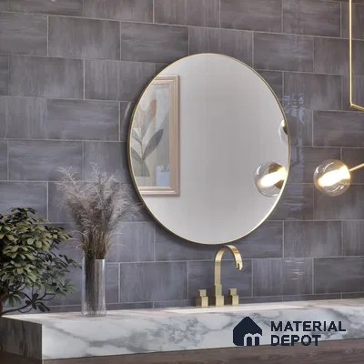 Subway Wall Tile TL 05236 Coastal Coatings Base 1 Lumber Grey 12 x 6 inch Vitrified Glossy Finish - 8 mm | 12 Random Faces | Suitable for Accent / Feature Walls, Bathroom, Kitchen Wall & Backsplashes (Sample)