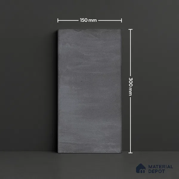 Subway Wall Tile TL 05236 Coastal Coatings Base 1 Lumber Grey 12 x 6 inch Vitrified Glossy Finish - 8 mm | 12 Random Faces | Suitable for Accent / Feature Walls, Bathroom, Kitchen Wall & Backsplashes (Sample)