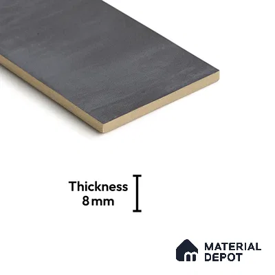 Subway Wall Tile TL 05236 Coastal Coatings Base 1 Lumber Grey 12 x 6 inch Vitrified Glossy Finish - 8 mm | 12 Random Faces | Suitable for Accent / Feature Walls, Bathroom, Kitchen Wall & Backsplashes (Sample)