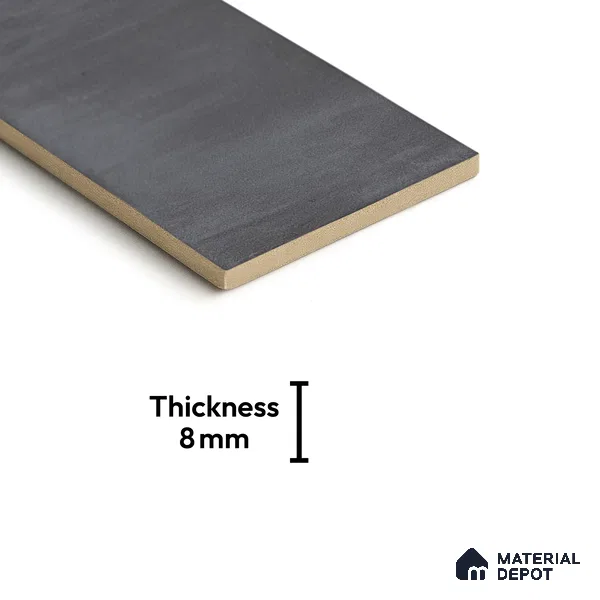 Subway Wall Tile TL 05236 Coastal Coatings Base 1 Lumber Grey 12 x 6 inch Vitrified Glossy Finish - 8 mm | 12 Random Faces | Suitable for Accent / Feature Walls, Bathroom, Kitchen Wall & Backsplashes (Sample)