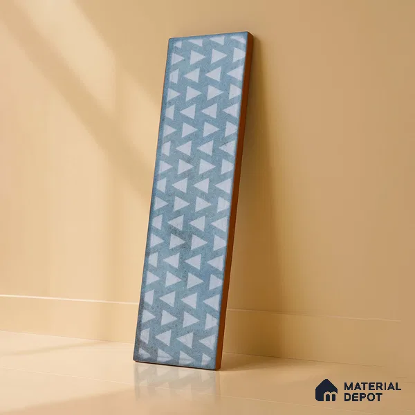 Subway Wall & Floor Tile TL 05232 B Colombiana Cerulean Blue Decor 12 x 3 inch Vitrified Matte Finish - 8 mm | 20 Random Faces | Suitable for Accent / Feature Walls, Bathroom, Kitchen Wall & Backsplashes (Sample)