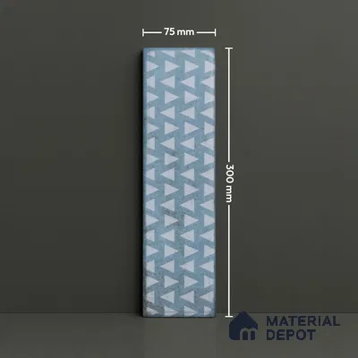 Subway Wall & Floor Tile TL 05232 B Colombiana Cerulean Blue Decor 12 x 3 inch Vitrified Matte Finish - 8 mm | 20 Random Faces | Suitable for Accent / Feature Walls, Bathroom, Kitchen Wall & Backsplashes (Sample)