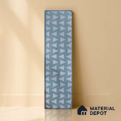 Subway Wall & Floor Tile TL 05232 B Colombiana Cerulean Blue Decor 12 x 3 inch Vitrified Matte Finish - 8 mm | 20 Random Faces | Suitable for Accent / Feature Walls, Bathroom, Kitchen Wall & Backsplashes (Sample)