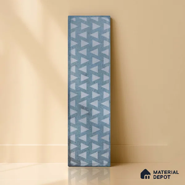 Subway Wall & Floor Tile TL 05232 B Colombiana Cerulean Blue Decor 12 x 3 inch Vitrified Matte Finish - 8 mm | 20 Random Faces | Suitable for Accent / Feature Walls, Bathroom, Kitchen Wall & Backsplashes (Sample)