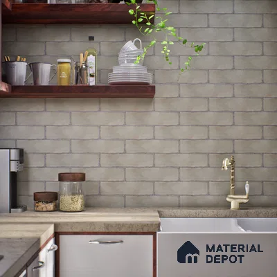 Subway Wall & Floor Tile TL 05232 C Colombiana Heather Weather Base 12 x 3 inch Vitrified Matte Finish - 8 mm | 20 Random Faces | Suitable for Accent / Feature Walls, Bathroom, Kitchen Wall & Backsplashes (Sample)