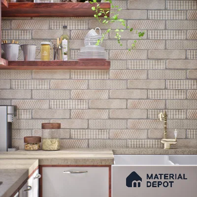 Subway Wall & Floor Tile TL 05232 D Colombiana Heather Weather Decor 12 x 3 inch Vitrified Matte Finish - 8 mm | 20 Random Faces | Suitable for Accent / Feature Walls, Bathroom, Kitchen Wall & Backsplashes (Sample)