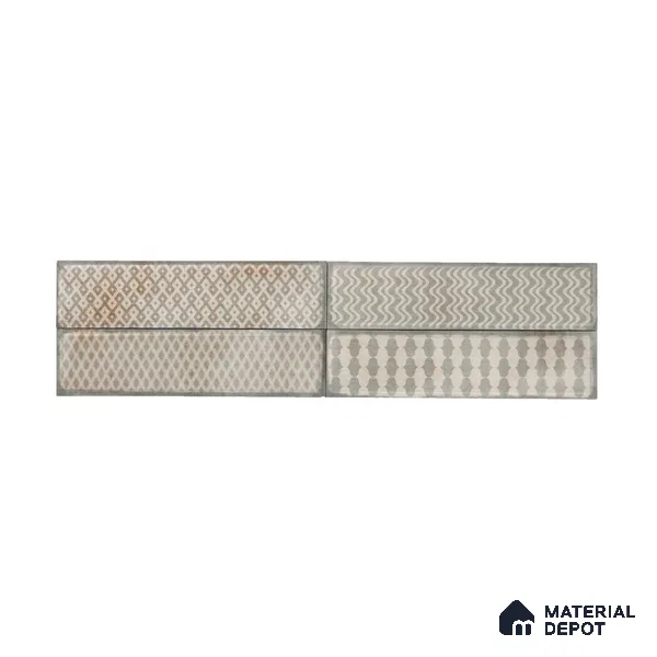 Subway Wall & Floor Tile TL 05232 D Colombiana Heather Weather Decor 12 x 3 inch Vitrified Matte Finish - 8 mm | 20 Random Faces | Suitable for Accent / Feature Walls, Bathroom, Kitchen Wall & Backsplashes (Sample)