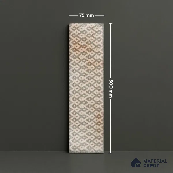 Subway Wall & Floor Tile TL 05232 D Colombiana Heather Weather Decor 12 x 3 inch Vitrified Matte Finish - 8 mm | 20 Random Faces | Suitable for Accent / Feature Walls, Bathroom, Kitchen Wall & Backsplashes (Sample)
