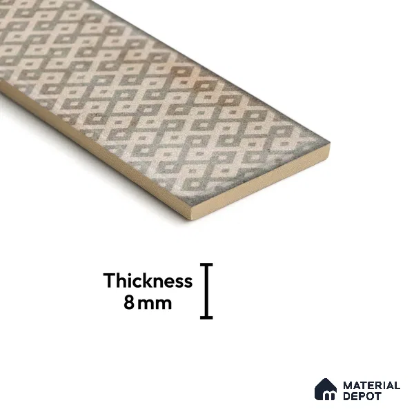 Subway Wall & Floor Tile TL 05232 D Colombiana Heather Weather Decor 12 x 3 inch Vitrified Matte Finish - 8 mm | 20 Random Faces | Suitable for Accent / Feature Walls, Bathroom, Kitchen Wall & Backsplashes (Sample)