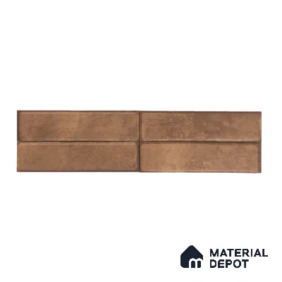 Subway Wall & Floor Tile TL 05232 E Colombiana Burnt Umber Base 12 x 3 inch Vitrified Matte Finish - 8 mm | 20 Random Faces | Suitable for Accent / Feature Walls, Bathroom, Kitchen Wall & Backsplashes (Sample)